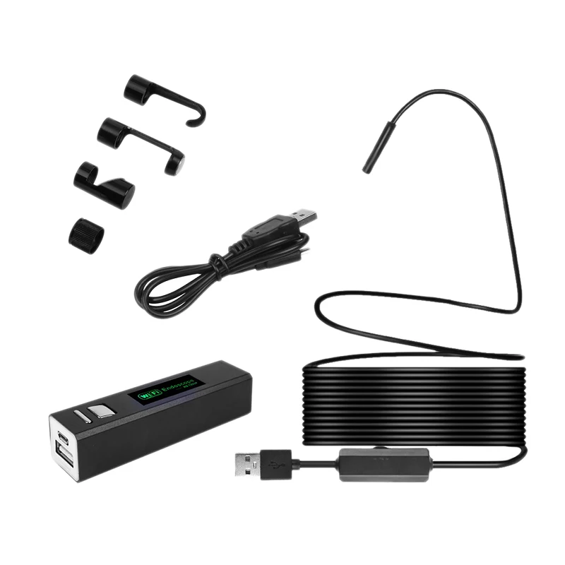 

1 Set of WIFI Endoscope Camera HD 1200P Mini Waterproof Hard-Wired Wireless 8mm 8 LED Borescope Camera for Android PC IOS Endosc