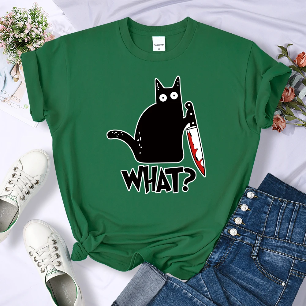 FREE SHIPPING Cat What Funny Halloween T Shirt JKP4569