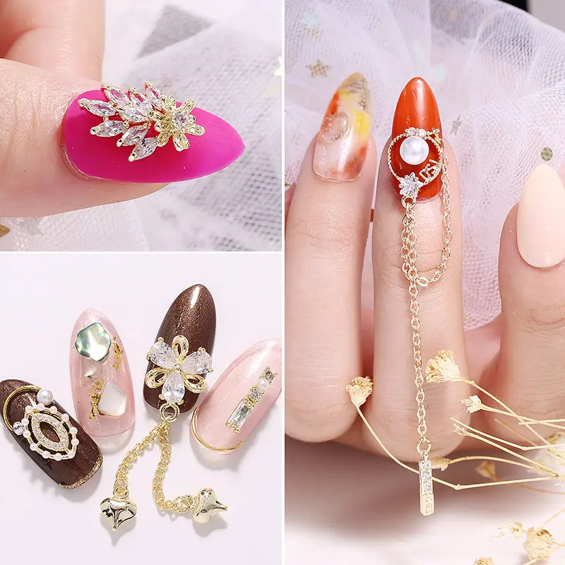 5Pcs Zircon Butterfly Wings Nail Art Charms Fairy Crystal Gem 3D