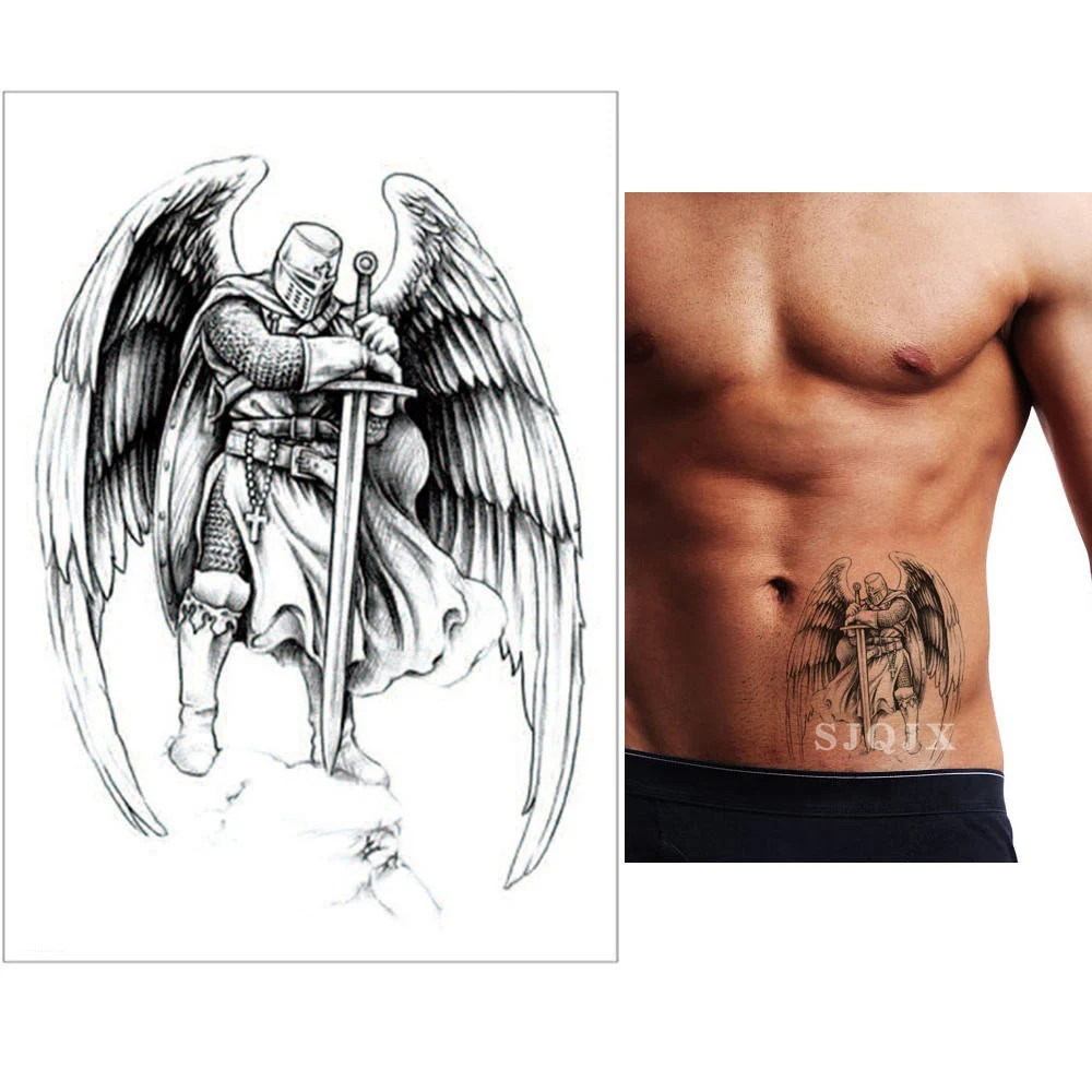 Tatouage Balance Ange Et Demon Tatouage temporaire à encre noire, autocollant, étanche, ailes d'ange, démon,  art corporel, fausse lumière, pour hommes et femmes - AliExpress Beauté &  Santé