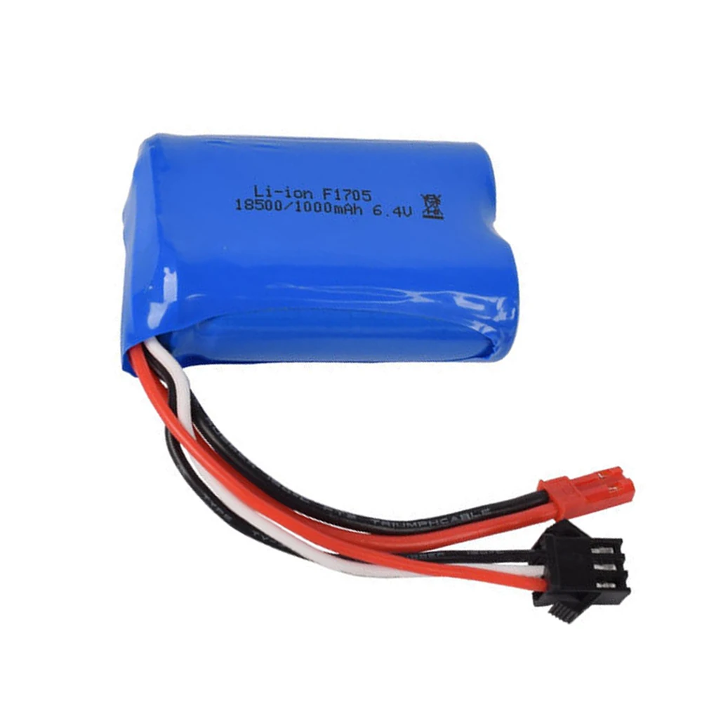 Литий ионный аккумулятор 6 4 В 1000 мАч для wltoys A303 A313 A323 A333 18500 аксессуары