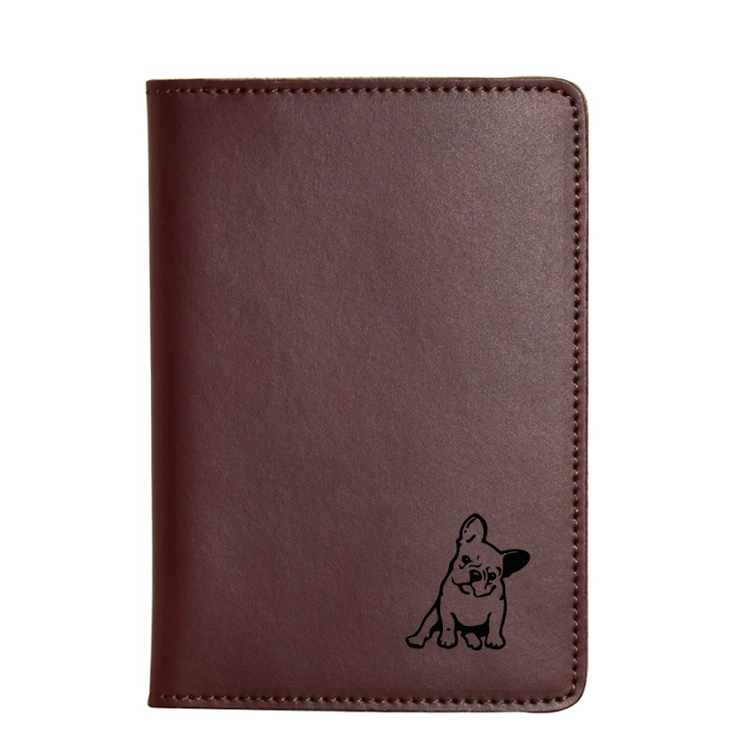 Дорожные аксессуары для французского бульдога с гравировкой кошелек паспорта