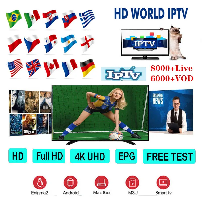 Европа IP tv Франция Великобритания Немецкий Арабский Бельгия Швеция французский Польша Испания США Канада голландский smart tv Box IP tv M3U 8000+ Live