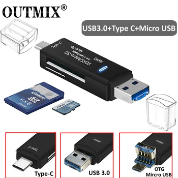 

USB 3.0 Hub SD Card Reader Micro USB Type C Card Reader Lector SD Memory Card Reader For Micro SD TF USB Type-C OTG Card Readers