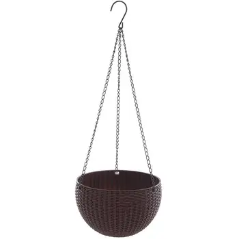 

Hanging Planting Pot Rattan Hanging Basket Flower Pot Self-watering Art Planter Plastic Planting Tool Garden Plater Pot