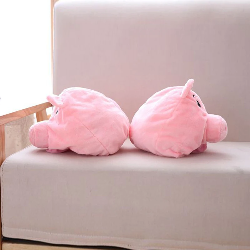 Kawaii Мультфильм о розовой свинье Лицо Плюшевая шапка Забавные Животные СВИНЬЯ шапка-Кепка головной убор праздничная одежда шапочки-бини фото реквизит