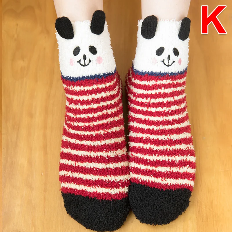 1 пара; домашние носки-тапочки для женщин и девочек; теплые эластичные зимние рождественские домашние носки; MX8