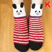 1 пара; домашние носки-тапочки для женщин и девочек; теплые эластичные зимние рождественские домашние носки; MX8