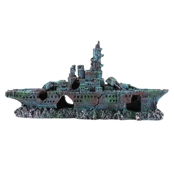 

Simulation Resin Hide Boat Fish Tank Aquarium Ornaments Decor Deal For Fresh And Salt Water Aquariums 9.06 X 4.33 X 1.97 In