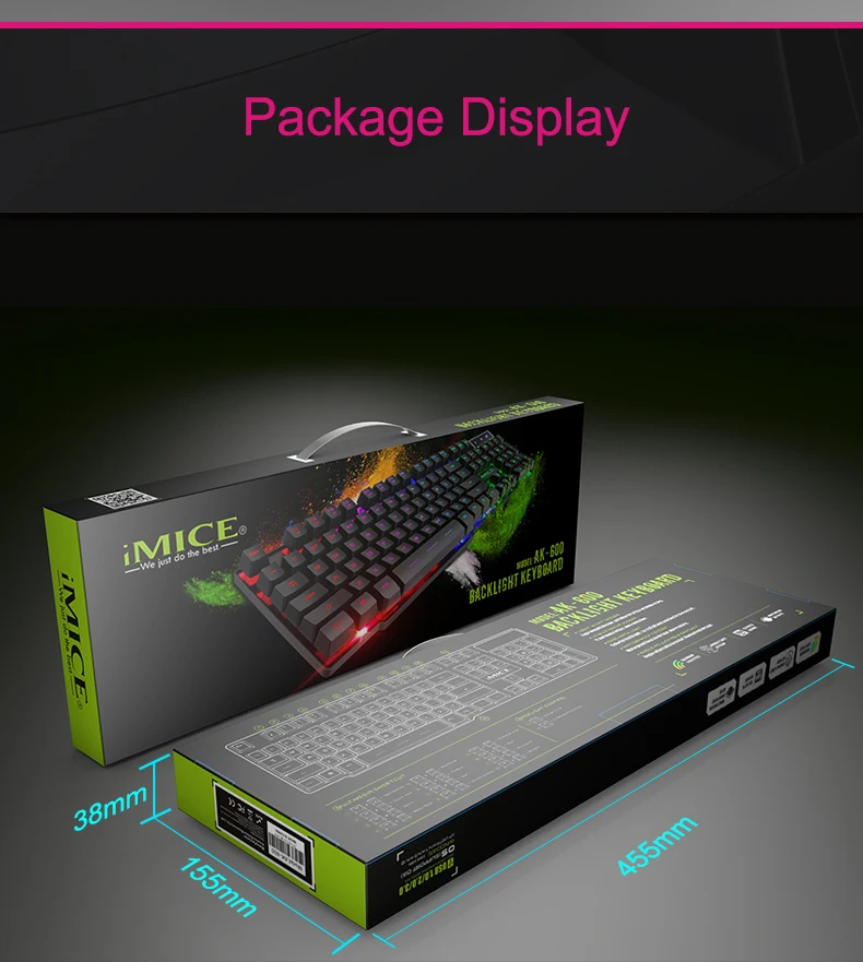 IMice игровая клавиатура 104 клавишные колпачки с RGB подсветкой механическая клавиатура игровая клавиатура с RU стикером для ПК ноутбука компьютера