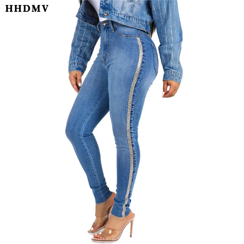 HHDMV GHSF12052 женские новые высокие уличные стиль длинные джинсовые брючные пуговицы карманы плотные Простые без украшения джинсовые длинные Маленькие ноги брюки