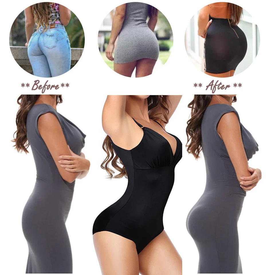 Shapewear Bodysuits for Women Seamless Deep V Neck Bodysuit Smooth Slip Crop Tops Tummy Control Body Shaper Slimming Underwear best shapewear for women