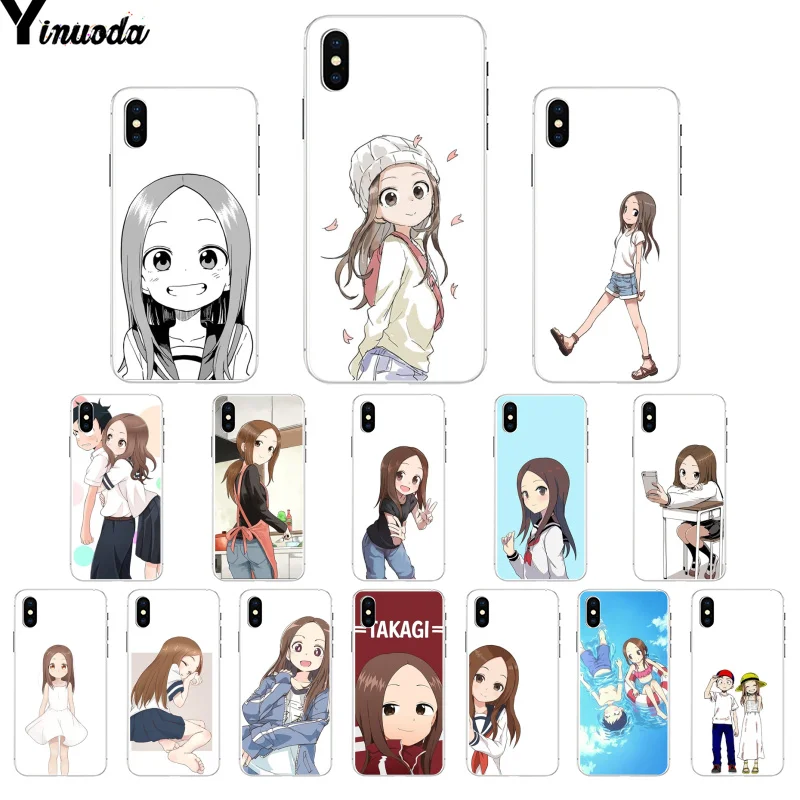 Мягкий силиконовый чехол Yinuoda karakai jouzo no takagi san из ТПУ для Apple iPhone 8 7 6 6S Plus X XS MAX 5 5S SE