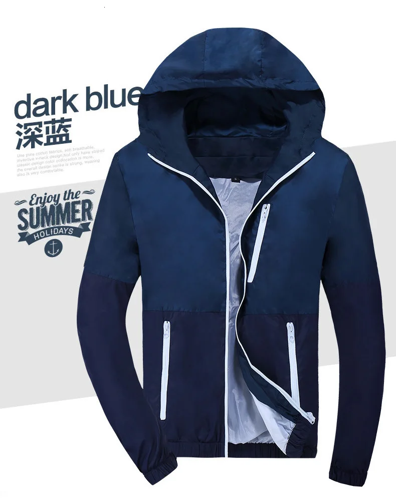 

2020 men's fashion brand hooded jacket spring/summer wash windbreaker men's zipper jacket, men's and women's cap jacket free 3XL