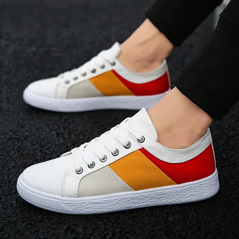 fashion casual korean style mixed color canvas shoes sneakers