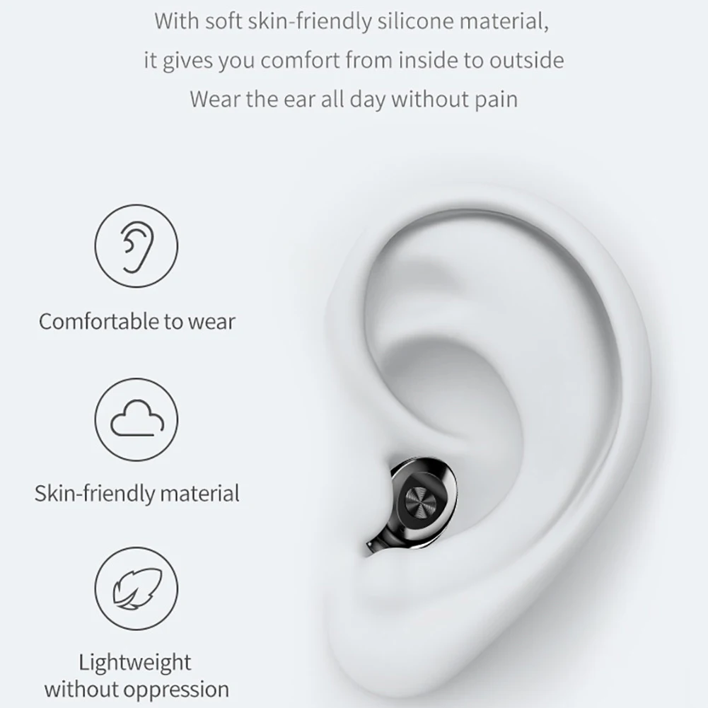 Bluetooth Earphones True Wireless Headphones 5 0 TWS in Ear Earbuds IPX5 Waterproof Mini Headset 3D Stereo Sound Sport Earphones
