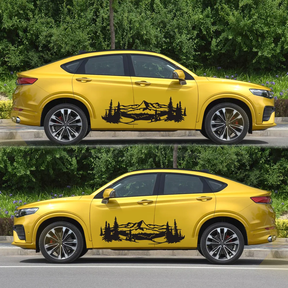 Горная Автомобильная наклейка Лес виниловая графическая 50x150 см Замена экстерьера