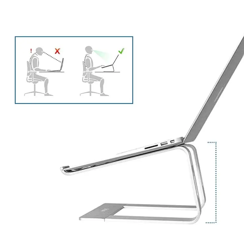 Портативный алюминиевый держатель подставки для ноутбука эргономичная Металлическая рукоятка лука для ноутбука 10-17 дюймов Mac MacBook Pro Air Apple