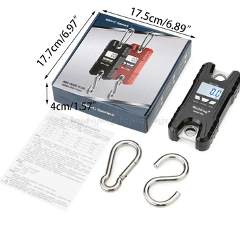 

Mini Crane Scale Portable 500 kg/1000 lb Heavy Duty Digital Hanging Scales LCD Display with Backlight S05 19 Dropship