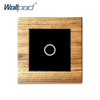 

1 Gang 1 Way 2 Way Touch Switch With Blue LED Indicator Real Wood Panel Wallpad Wall Light Switch Interrupteur