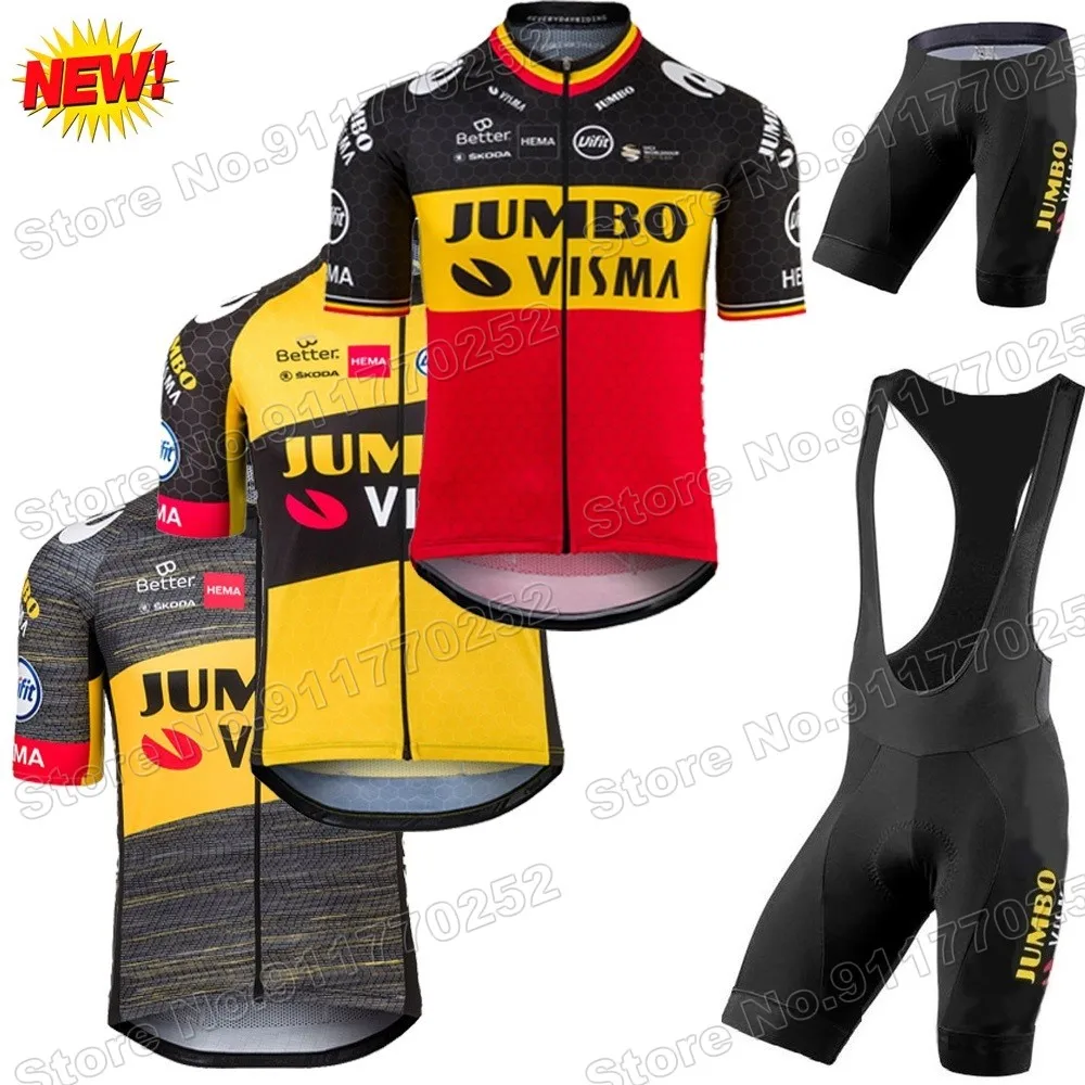 Коллекция 2021 года набор Джерси JUMBO VISMA для велоспорта чемпион Бельгии Wout van Aert