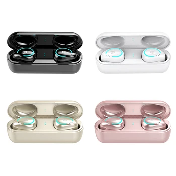 

TWS Bluetooth 5.0 Wireless Headphones 1200mAh Wireless Headphones Charging Box with Microphone Waterproof Sports Headphones