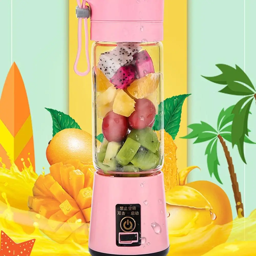 Portable USB Electric Fruit Juicer Handheld Vegetable Juice Maker Blender Rechargeable Mini Juice Making Cup With Charging Cable