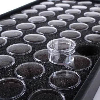 

Clear Plastic Bead Storage Containers Set with 50 Pieces Storage Jars Box