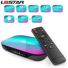 L8star HK1 приставка Android 9,0 ТВ приставка 4G 128G 8K Amlogic S905X3 BT 5G Dual WiFi Smart TV приставка 1080P 4K Youtube 4G 32G приставка