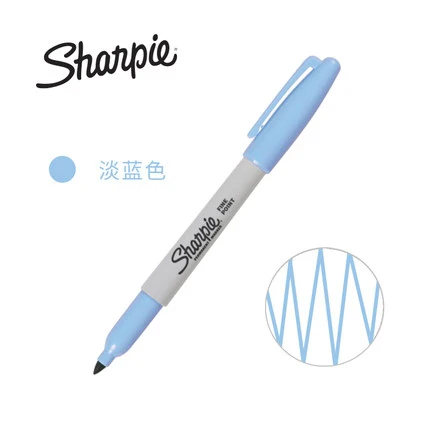 1 шт. Sharpie 31993 экологически чистый мелкий точечный Перманентный маркер 1 мм беспыльный маркер 21 цвет на выбор - Цвет: light blue