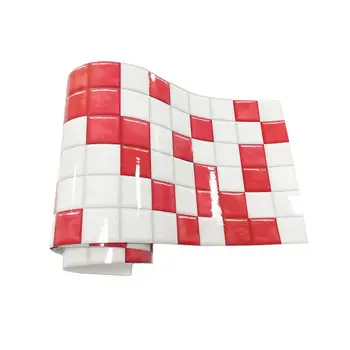

1pc Self Adhesive Waterproof Tile Stickers Kitchen Bathroom Decorative Mosaic Wallpaper Waist Line Wall Sticker For Home A4