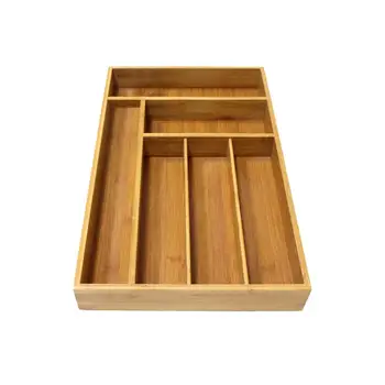 

Practical Bamboo Drawer Organizer Multifunction Kitchen Silverware Holder Tableware Expandable Bamboo Groceries Cutlery Tray
