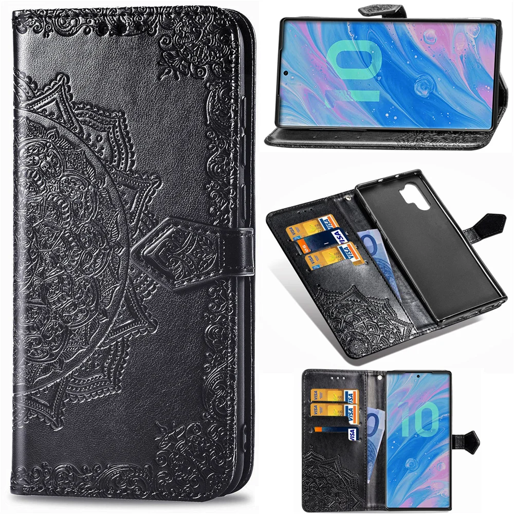 3D Цветок Флип кожаный чехол для samsung Galaxy S10 S9 S8 S7 S6 Edge Note 8, 9, 10, плюс A10 A20 E A30 A50 s A60 A70 A80 чехол для телефона