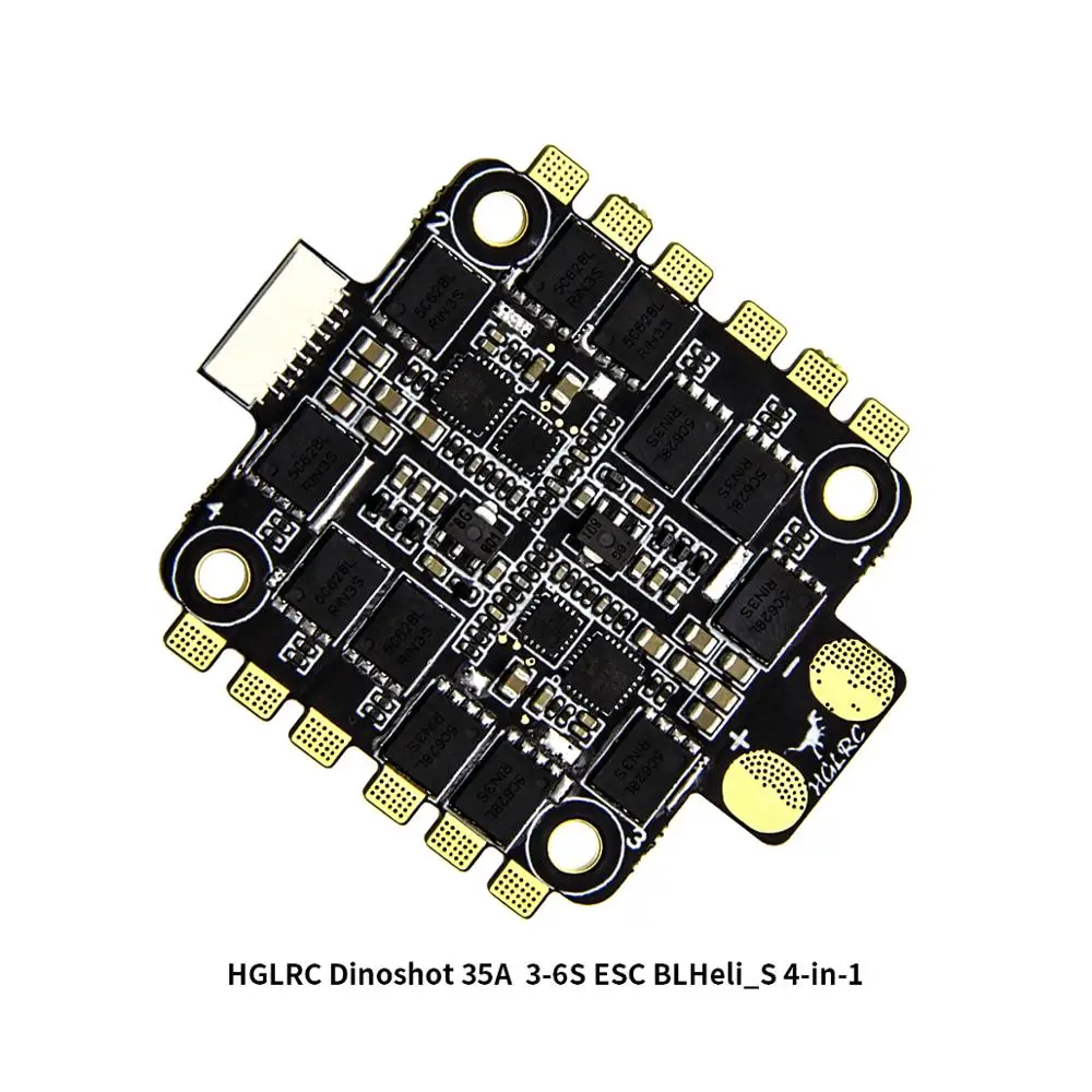 HGLRC DinoShot 35A 3 6S 4in1 ESC BLHeli_S контроллер скорости для FPV гоночного дрона квадрокоптера