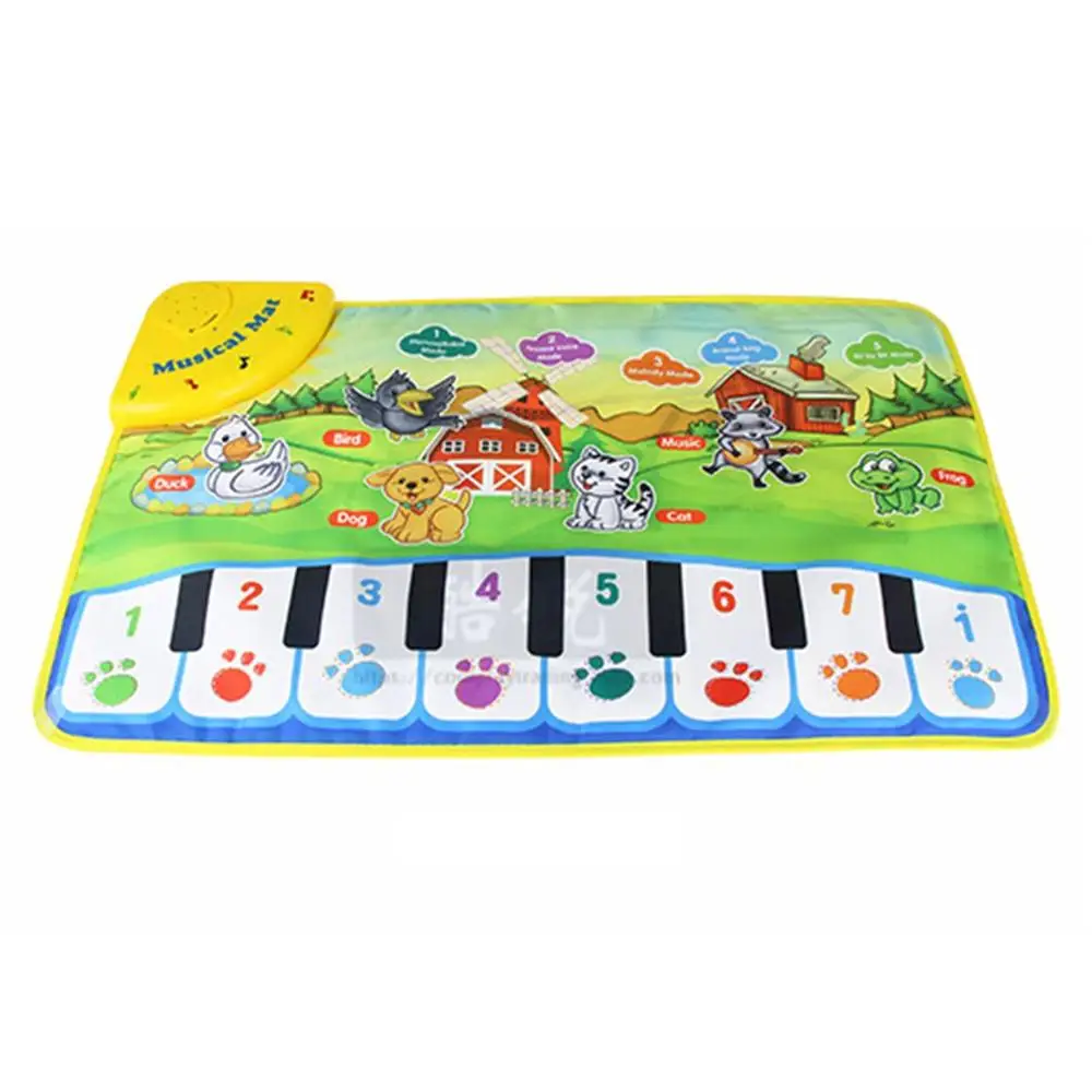 Kids Informative Educational Musical Toys Innovative Musical Kid Piano Play Mat with Lovely Animal Pattern