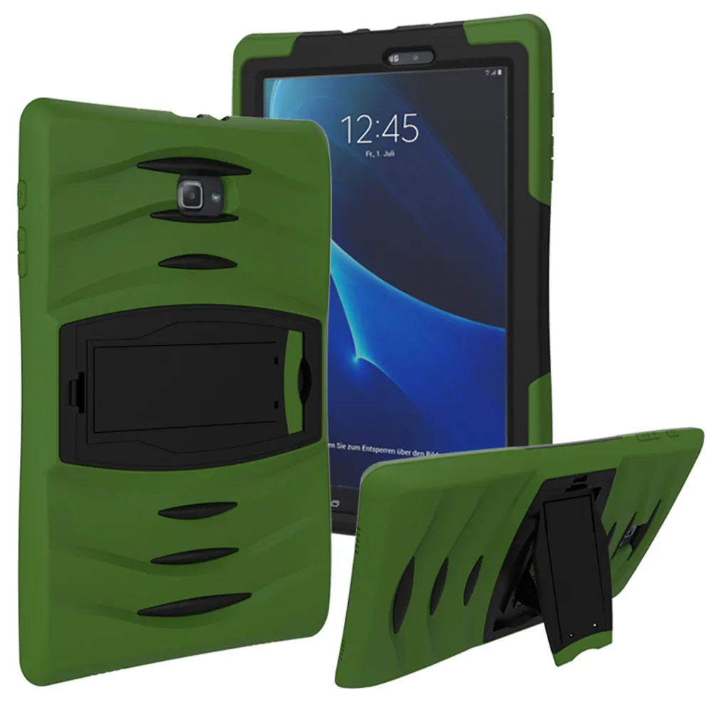 Для Samsung Galaxy Tab A 10,1 T580 T585 планшетный чехол 3-в-1 прикрепляющийся к противоударный ПК+ Силиконовый чехол для планшета с кронштейном