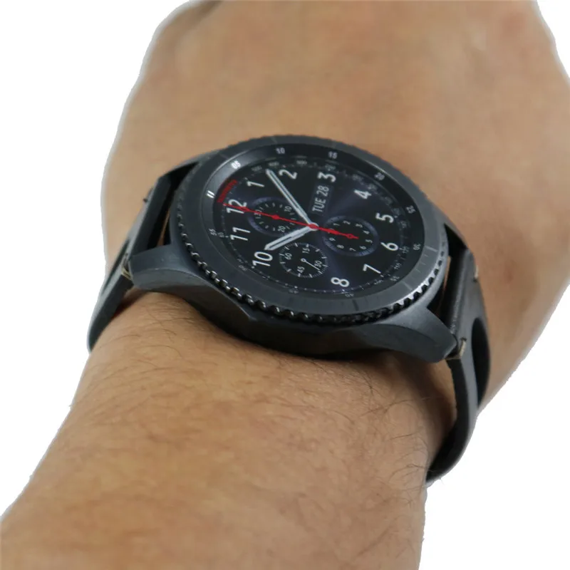 Кожаный браслет ремешок браслет для samsung gear S3 175 мм для samsung Galaxy Watch