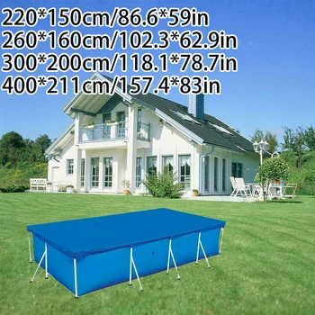 

Waterproof Rectangular Swiming Pool Cover Summer Outdoor Garden Kids Family Swim 4 Size Swimming Pools