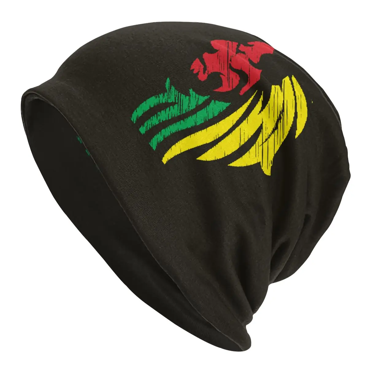 

Rasta Reggea Lion Irie Spiritual Bonnet Hat Knitting Hats Autumn Winter Skullies Beanies Hat Unisex Adult Spring Warm Caps