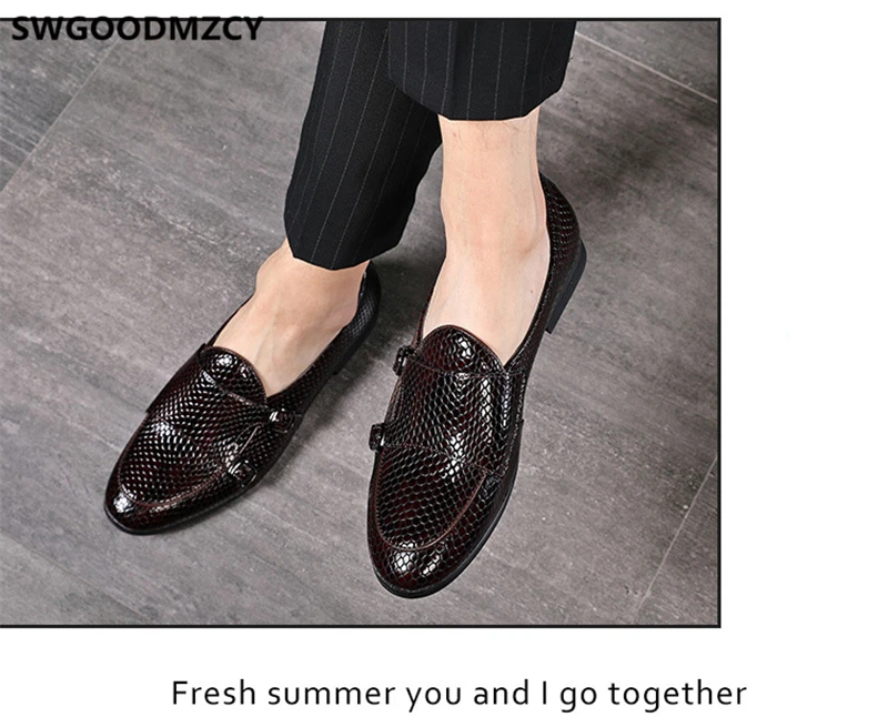 Двойные мужские ботинки с декоративной застежкой, мужские классические нарядные туфли для мужчин, итальянские фирменные лоферы, мужские