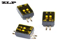 Interrupteur à bascule/code à bascule, 1.27mm, 2 bits, espacement, code de raccordement