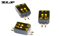 1.27mm espaçamento 2 bit código de remendo interruptor de alternância/código de alternância interruptor de discagem interruptor dshp02tsget