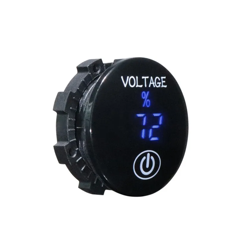DC 5 V-48 V светодиодный автомобиль панель мотоцикла цифровой Напряжение метр Батарея Ёмкость Дисплей вольтметр с сенсорным экраном вкл/выкл переключатель