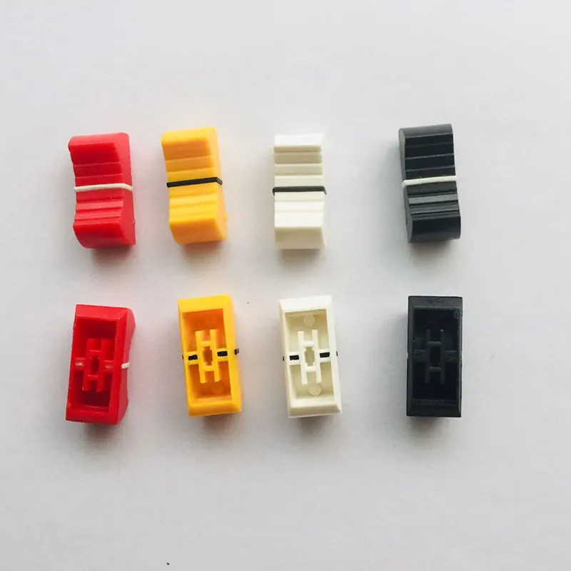 12pcs Mixer Straight Slide Potentiometer Push Button Knob Cap / Playing disc player Knob / Bore 4mm Narrow mouth