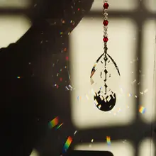 50 мм прозрачная люстра кристаллы призмы Радуга восьмиугольник фэншуй Защита от солнца для окна Висячие