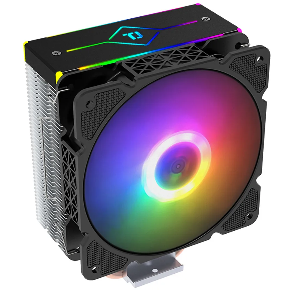 CPU 쿨러 4 열 파이프 4 핀 12025 저소음 냉각 팬, RGB 라디에이터, 인텔 LGA 1150 1151 1155 1156 1366 AMD AM3 AM4 냉각용 