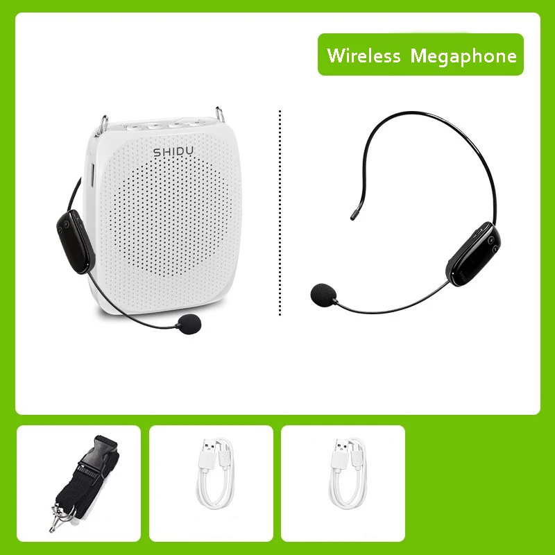 Wireless Megaphone Портативный UHF беспроводной голосовой усилитель мегафон с микрофоном динамик учитель туристический гид мегафон поясной подвесной микрофон громкий динамик - Цвет: Wireless Megaphone