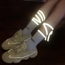 Новинка, блестящие забавные женские носки со светоотражающими лампочками, женские носки с блестящей повязкой, светящиеся хлопковые носки для девочек