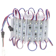 WS2811 цифровой светодиодный модуль с клеевым пикселем 12 В 5050 RGB полноцветный водонепроницаемый модуль освещения для вывесок, баннеров, ярче