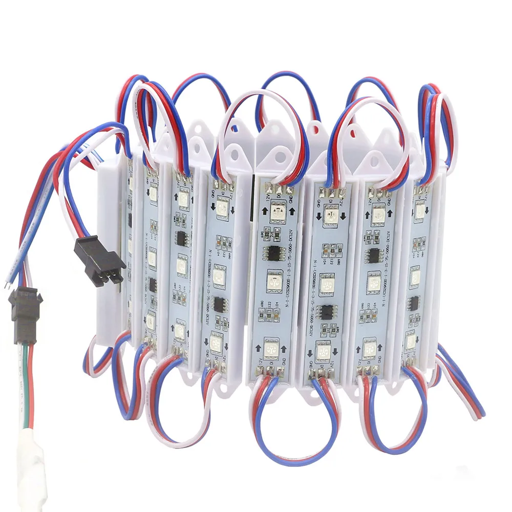 WS2811 цифровой светодиодный модуль с клеевым пикселем 12 В 5050 RGB полноцветный
